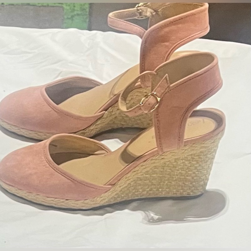 Blush Espadrille Wedges Lexi & Abbie - Picture 4 of 12